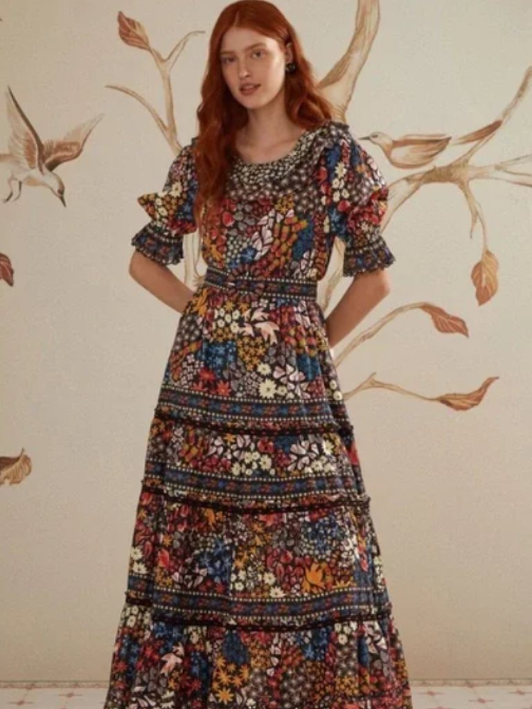 Stunning, Rare Farm Rio Juju's Garden Maxi Dress Sz Xxs Nwt
